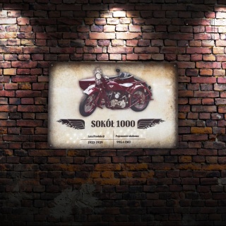 Tablica Ozdobna Blacha Sokół 1000 20x30 cm Retro Vintage Metalowy Plakat