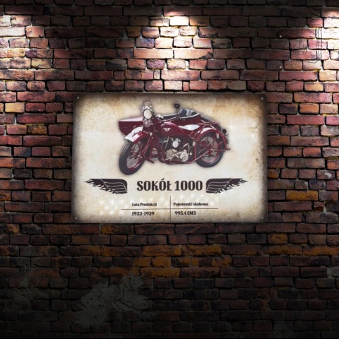 Tablica Ozdobna Blacha Sokół 1000 20x30 cm Retro Vintage Metalowy Plakat