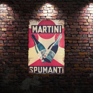 Tablica Ozdobna Blacha Martini Spumanti 20x30 cm Retro Vintage Plakat