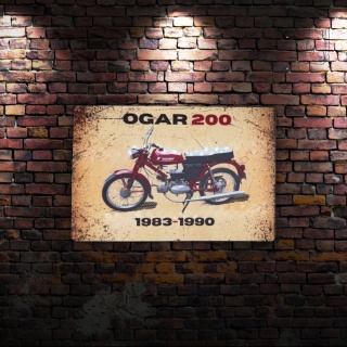Tablica Ozdobna Blacha Romet Ogar 200 20x30 cm Retro Vintage Metal Plakat