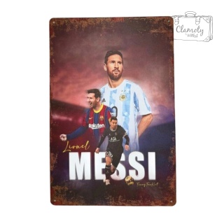 Tablica Ozdobna Blacha Messi Argentina Barca 20x30 cm Retro Vintage Plakat