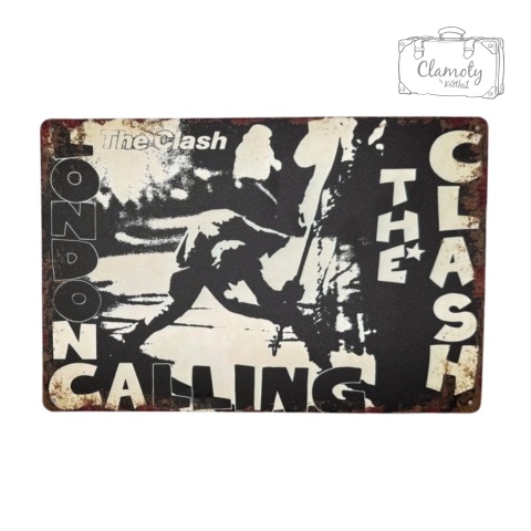 Tablica Ozdobna Blacha The Clash London Calling 20x30 cm Retro Vintage