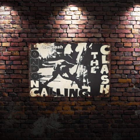 Tablica Ozdobna Blacha The Clash London Calling 20x30 cm Retro Vintage