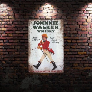 Tablica Ozdobna Blacha Johnnie Walker 20x30 cm Retro Vintage Plakat Obrazek