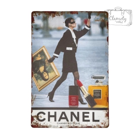 Tablica Ozdobna Blacha Plakat Modowy Perfumy 20x30 cm Retro Vintage