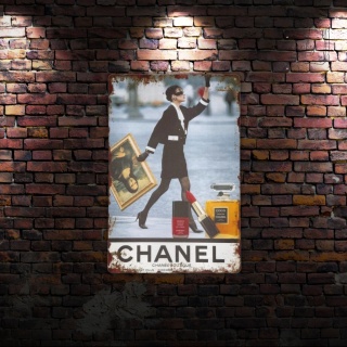 Tablica Ozdobna Blacha Plakat Modowy Perfumy 20x30 cm Retro Vintage