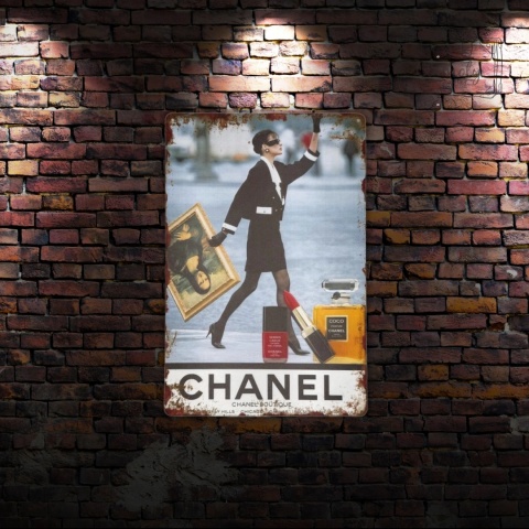 Tablica Ozdobna Blacha Plakat Modowy Perfumy 20x30 cm Retro Vintage