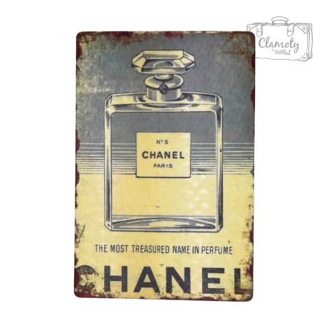 Tablica Ozdobna Blacha Perfumy No5 Plakat Modowy 20x30 cm Retro Vintage