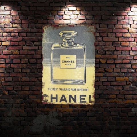 Tablica Ozdobna Blacha Perfumy No5 Plakat Modowy 20x30 cm Retro Vintage