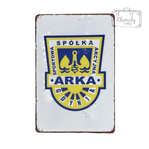 Tablica Ozdobna Blacha Piłkarska Arka Gdynia Herb 20x30 cm Retro Vintage