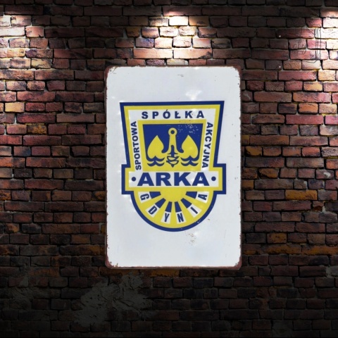 Tablica Ozdobna Blacha Piłkarska Arka Gdynia Herb 20x30 cm Retro Vintage