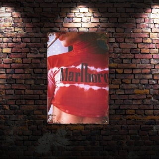 Tablica Ozdobna Blacha Marlboro Bluzka 20x30 cm Retro Vintage Obrazek