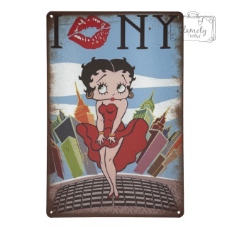 Tablica Ozdobna Blacha Bettyk Boop Animacja 20x30 cm Retro Vintage
