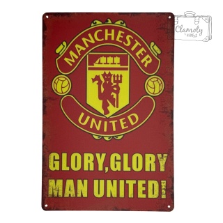 Tablica Ozdobna Blacha Manchester United Club 20x30 cm Retro Vintage