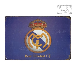 Tablica Ozdobna Blacha Real Madrit Klub Piłkarski 20x30 cm Retro Vintage