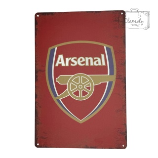 Tablica Ozdobna Blacha Arsenal Club Klub Piłkarski 20x30 cm Retro Vintage