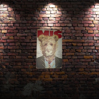 Tablica Ozdobna Blacha Film Miś Komedia Polska 20x30 cm Retro Vintage