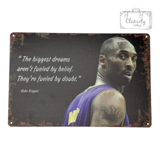 Tablica Ozdobna Blacha Kobe Bryant Koszykarz NBA 20x30 cm Retro Vintage