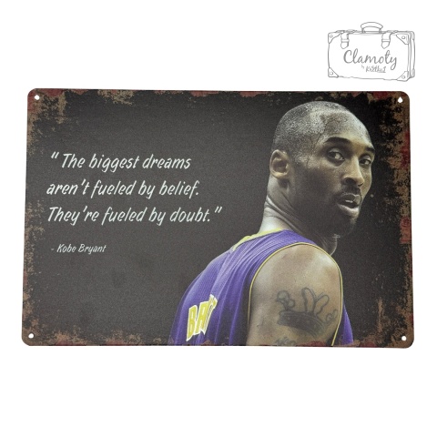 Tablica Ozdobna Blacha Kobe Bryant Koszykarz NBA 20x30 cm Retro Vintage