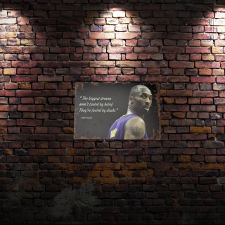 Tablica Ozdobna Blacha Kobe Bryant Koszykarz NBA 20x30 cm Retro Vintage