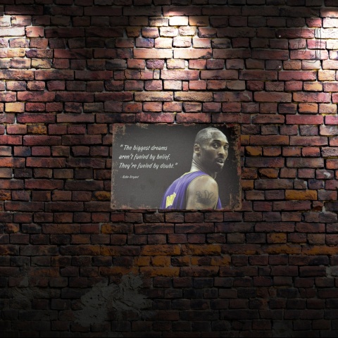 Tablica Ozdobna Blacha Kobe Bryant Koszykarz NBA 20x30 cm Retro Vintage