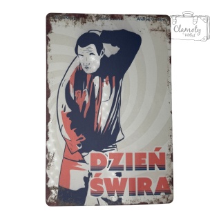 Tablica Ozdobna Blacha Film Dzień Świra Komedia 20x30 cm Retro Vintage