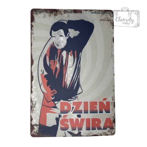 Tablica Ozdobna Blacha Film Dzień Świra Komedia 20x30 cm Retro Vintage