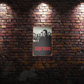 Tablica Ozdobna Blacha Soprano Serial The Sopranos 20x30 cm Retro Vintage