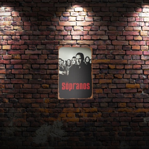 Tablica Ozdobna Blacha Soprano Serial The Sopranos 20x30 cm Retro Vintage