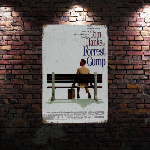 Tablica Ozdobna Blacha Forrest Gump 20x30 cm Retro Vintage Metalowy Plakat