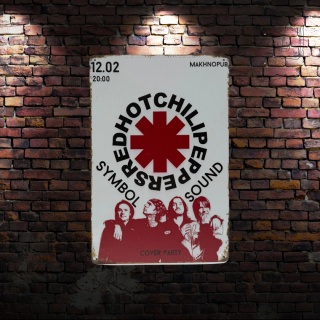 Tablica Ozdobna Blacha Red Hot Chilli Peppers 20x30 cm Retro Vintage