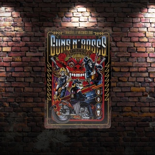 Tablica Ozdobna Blacha Guns N'Roses Rock 20x30 cm Retro Vintage Plakat