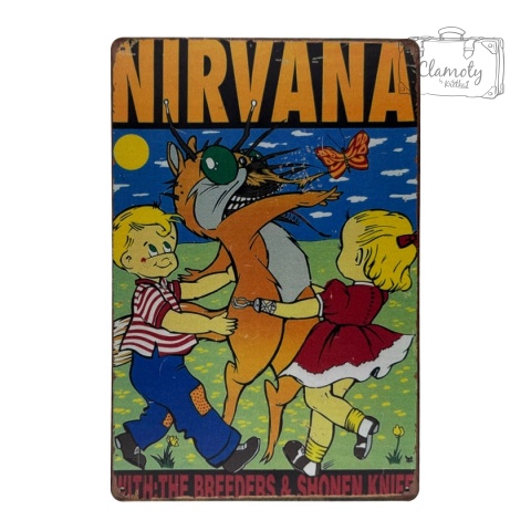 Tablica Ozdobna Blacha Nirvana Silver Dive 20x30 cm Retro Vintage Plakat