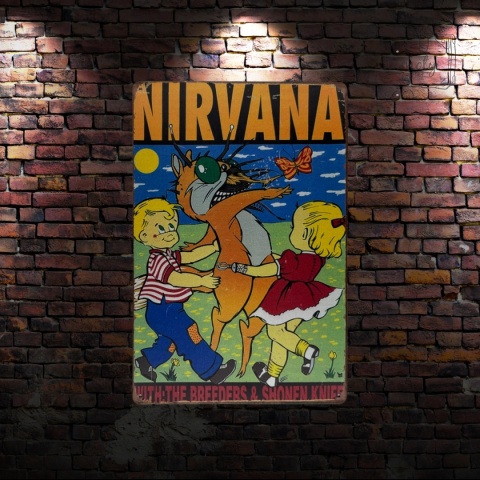 Tablica Ozdobna Blacha Nirvana Silver Dive 20x30 cm Retro Vintage Plakat