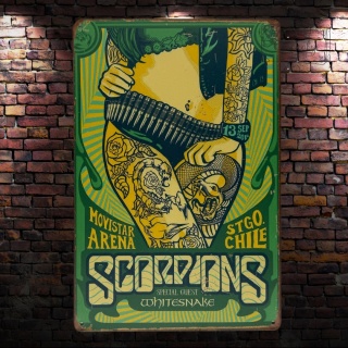 Tablica Ozdobna Blacha Scorrpions Arena 20x30 cm Retro Vintage Plakat
