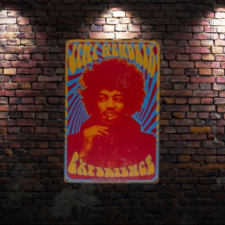 Tablica Ozdobna Blacha Jimi Hendrix Experience 20x30 cm Retro Vintage
