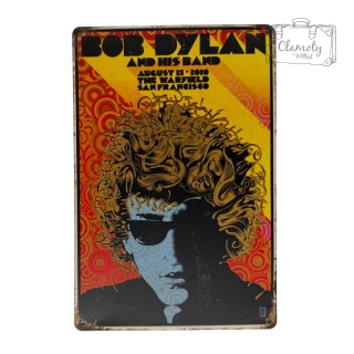Tablica Ozdobna Blacha Bob Dylan 20x30 cm Retro Vintage Plakat Metalowy