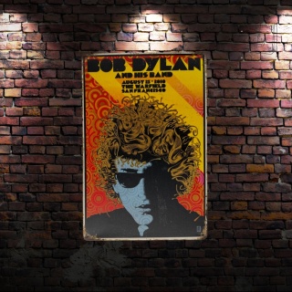 Tablica Ozdobna Blacha Bob Dylan 20x30 cm Retro Vintage Plakat Metalowy