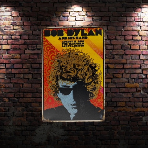 Tablica Ozdobna Blacha Bob Dylan 20x30 cm Retro Vintage Plakat Metalowy