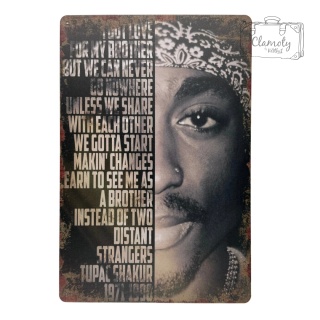 Tablica Ozdobna Blacha tupack I Got Love 20x30 cm Retro Vintage Plakat