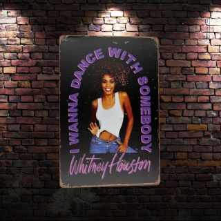 Tablica Ozdobna Blacha Whitney Houston 20x30 cm Retro Vintage Plakat