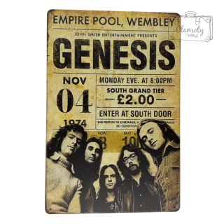 Tablica Ozdobna Blacha Genesis 20x30 cm Retro Vintage Plakat Metalowy