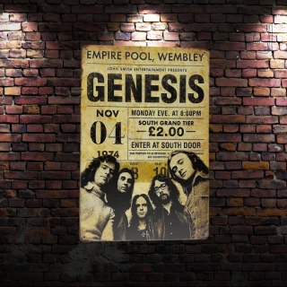 Tablica Ozdobna Blacha Genesis 20x30 cm Retro Vintage Plakat Metalowy