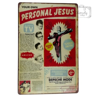 Tablica Ozdobna Blacha DepecheMode Personal Jesus 20x30 cm Retro Vintage