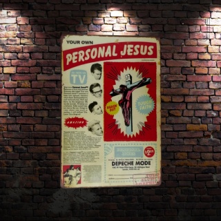 Tablica Ozdobna Blacha DepecheMode Personal Jesus 20x30 cm Retro Vintage