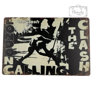 Tablica Ozdobna Blacha The Clash London Calling 20x30 cm Retro Vintage