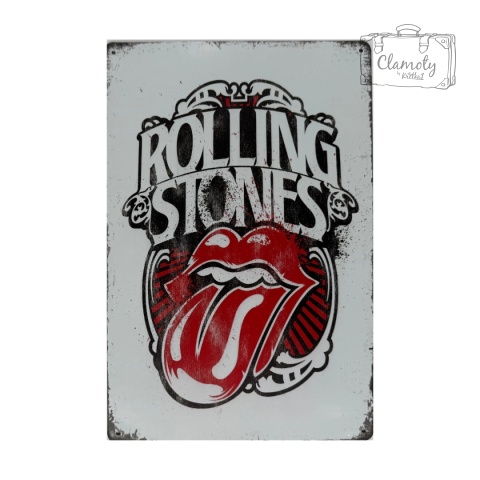 Tablica Ozdobna Blacha Rolling Stones Rock 20x30 cm Retro Vintage Plakat