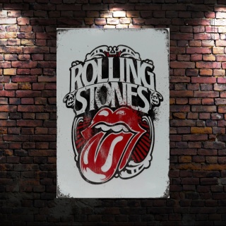 Tablica Ozdobna Blacha Rolling Stones Rock 20x30 cm Retro Vintage Plakat