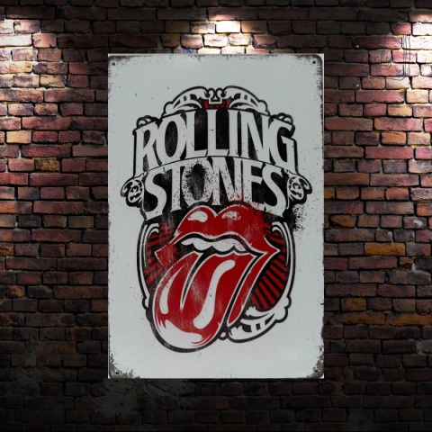 Tablica Ozdobna Blacha Rolling Stones Rock 20x30 cm Retro Vintage Plakat