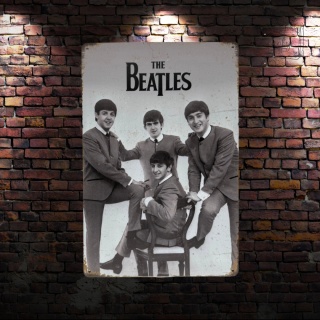 Tablica Ozdobna Blacha The Beatles Rock 20x30 cm Retro Vintage Plakat